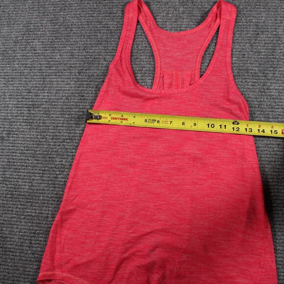 Lululemon Tank Womens 4 Pink Pleated Racerback Open Back - Picture 5 of 6